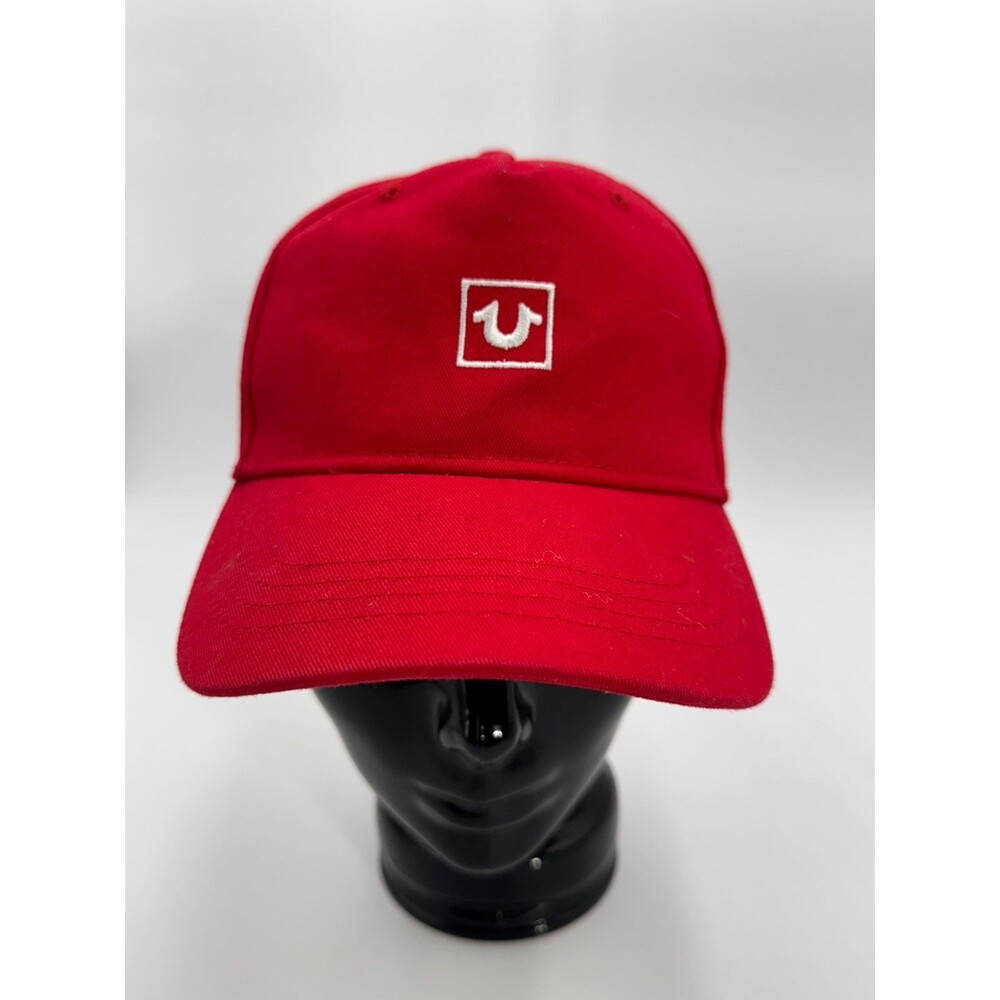 True Religion Red Logo Snapback Hat Adjustable Cap Streetwear Trucker Style